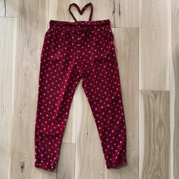 Hollister Burgundy Flower Print Jogger Pants - Picture 4 of 5